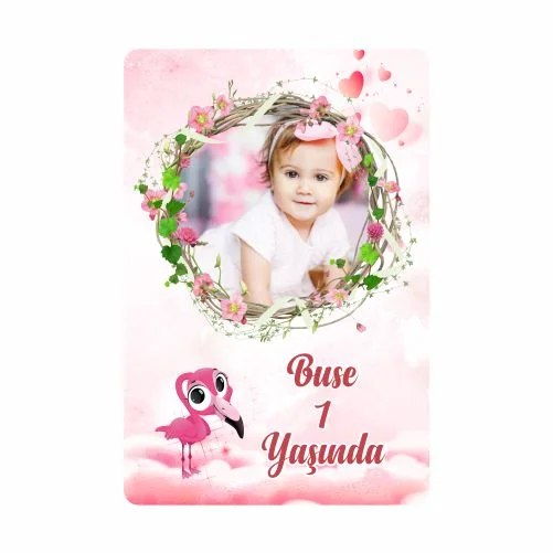 Flamingo Temalı Doğum Günü Magneti